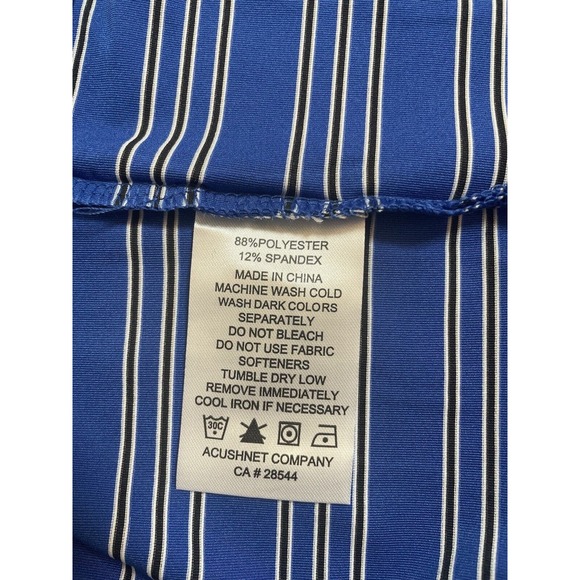 FootJoy FJ Striped Polo Performance Golf Shirt Mens Size Large Stretch 27729 - Picture 6 of 7